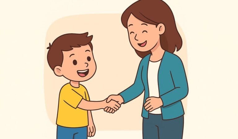 تحية ومصافحة مرحة لتنمية مهارات الطفل